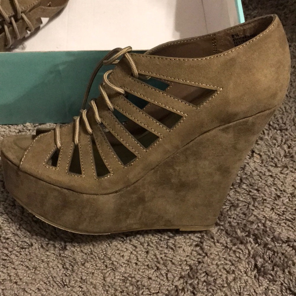 Lace Up Wedges